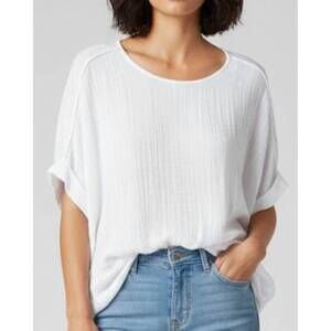 NEW FRESH LAUNDRY single gauze top in white